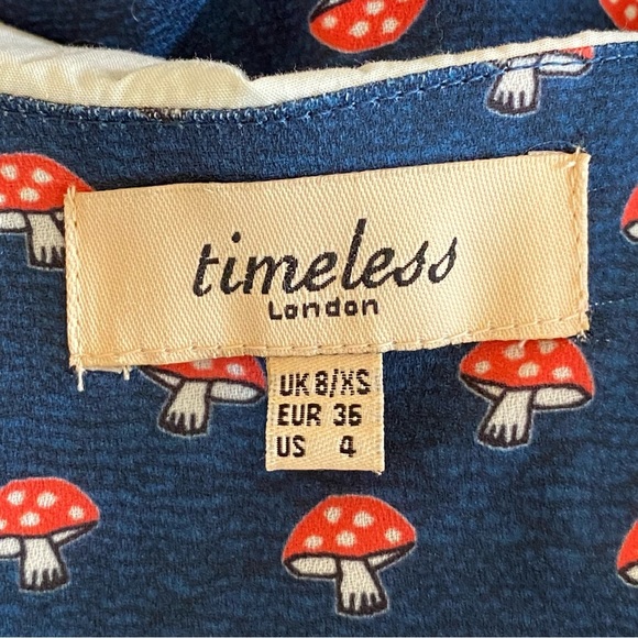 Timeless London Retro Mushroom Shirtwaist Tradcore Rockabilly Dress Embroidery 4 - Picture 6 of 11